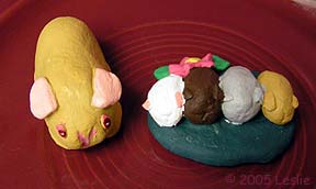 finished salt dough cavies