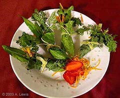 four veggie wraps on plate