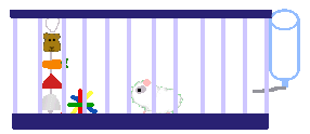 karial's guinea pig in cage interactive graphic